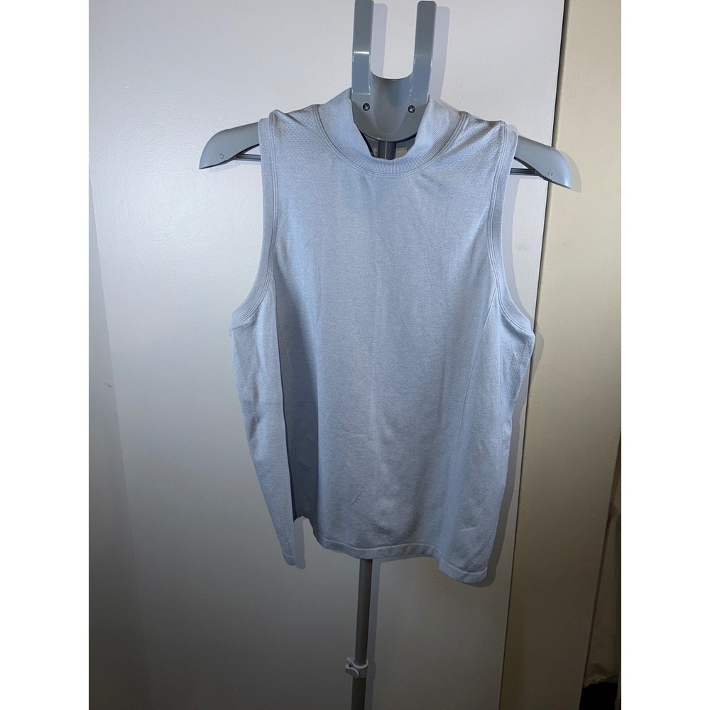 CALIA Golf Tank Top Women XL Light Blue Seamless Mock Neck Racerback WCG11058SD